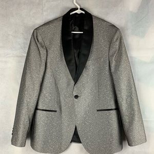 Egara Slim Fit Shawl Lapel Dinner Jacket, Gray and Black
